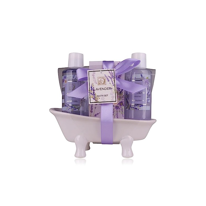 Accentra Women's Shower Set Lavender in Beautiful Ceramic Bathtub -