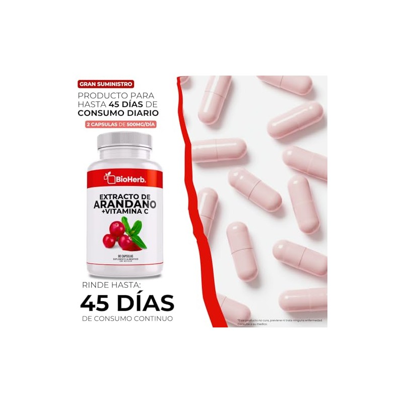 BioHerb® | Arándano Rojo Orgánico + Vitamina C | 90
