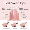 Beetles Uñas francesas con punta a presión 150 piezas de