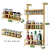 Hanging Spice Rack for Refrigerator - 3 Tier Bamboo Kitchen