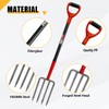 HANTOP 4-Tine Pitch Fork Garden Digging Fork Spading Fork Heavy