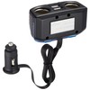 Carmate DZ322 Car Socket, With 2 Flat Cord, 2 USB