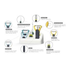 Zuutii Vegetables Peeler for Kitchen,Potato Peeler,Y Shaped Straight Peeler,Serrated Peeler,Shrimp Deveiner,Fish Scaler,Stainless Steel Peeler for All Veggies Fruits