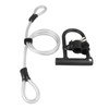 Bike U Lock with Steel Cable 2 Key Universal Anti
