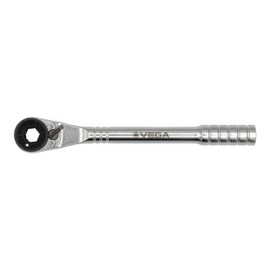 Vega Professional Grade 4-1/2" Magnetic Hex Bit Ratchet - Compact and Versatile for Tight Spaces, Ideal for DIY, Automotive, and Mechanical Projects