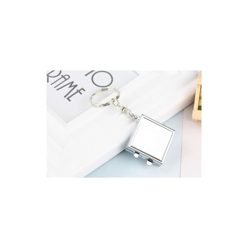 PurYupearl 4 Pcs Square Metal Portable Folding Mirror Compact Mirror