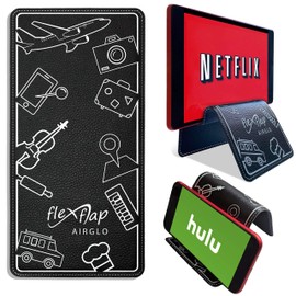AIRGLO Airplane Travel Essentials for Flying Flex Flap Cell Phone Holder & Flexible Tablet Stand for Desk, Bed, Treadmill, Home & in-Flight Airplane Travel Accessories - Travel Must Haves Cool Gadgets