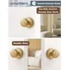 SORWDUERM Dummy Gold Door Knobs Interior Satin Brass Dummy Door