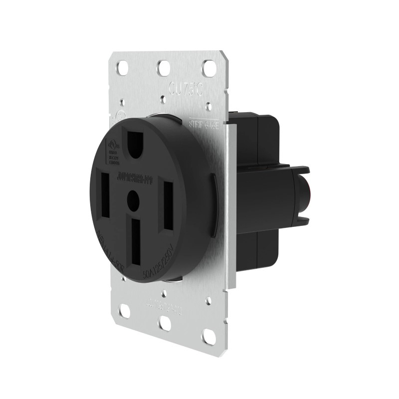 Journeyman-Pro 50 Amp 125/250V 14-50R Flush Mounting Wall Receptacle Range