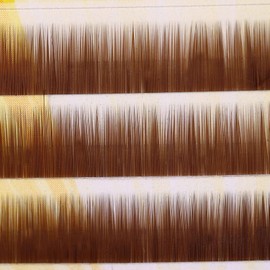 Luqeeg Realzador de Cejas Postizas Individuales, Fibra Marrón Mixta para una Fácil Aplicación y Eliminación, 5-8 Mm, 12 Piezas