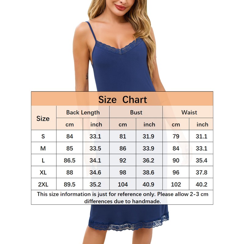 Vlazom Petticoats for Under Dress, Long Lace Women's Full Slips