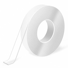 Super Strong Double-Sided Magic Tape, Transparent, Waterproof, Removable, Reusable, Anti-Slip, Multipurpose, Suitable for Home, Office, School, DIY (0.1 x 0.02 x 9.8 ft (3 x 0.5 x 3 m) x 1 Roll
