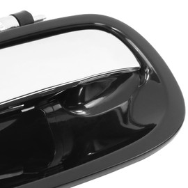 DNA MOTORING Rear Left Outer Door Handle Compatible with 96-00 Honda Civic Sedan, Black/Chrome, OEM-DHO-01071