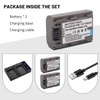 2-Pack NP-FP50 Battery with Dual Charger for Sony NP-FP30 NP-FP60