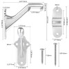 RealPlus Handrail Stair Bracket, 3" Staircase Hand Rail Brackets for