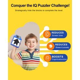 ZIKAQUQI 3D Brain Teaser Puzzle Games | 210 Challenges Color & Shape Logic Building Blocks Puzzle | STEM Mind Game for Kids 8-12,Boys & Girls & Adults for Family