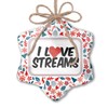 NEONBLOND Christmas Ornament I Love Streams Red White Blue Xmas
