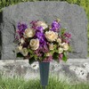 2pcs Cemetery Vase with a Stake and Foam Inserts, Plant