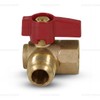 Midline Valve Angle Gas Ball Valve with 1/2" FIP x
