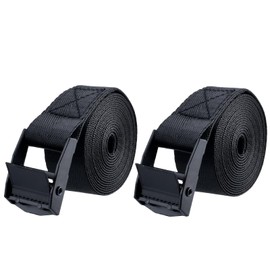 JEELAD Cargo Tightening Belt, Multi-Purpose, Fastening Belt, Cable Tie, Packing Belt, Bike Belt, Set of 2, For Transportation, Earthquake Prevention Goods