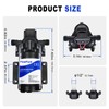 FlowFluid Water Pressure Booster Diaphragm Pump 110V AC for House,45PSI