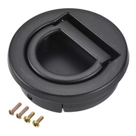 uxcell Flush Pull Ring Handle 40.5x11mm, Plane Drawer Door Pull, Black