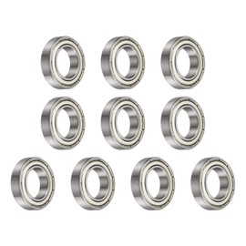sourcing map 10pcs 6903ZZ Bearing 17x30x7mm, Chrome Steel Double Shielded Precision Bearing, Lubricated Deep Groove Ball Bearings, P6 (ABEC 3)