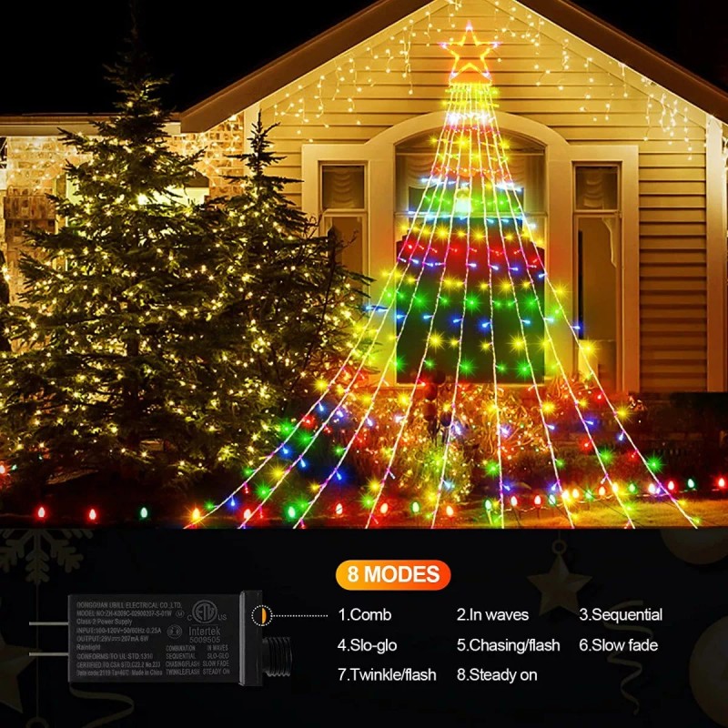 JXLEDAYY Decoraciones Luces Led Cuerda Para Arbol Navidad Exterior