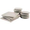 Super Sliders 3 1/2" Round, 5" Square Reusable Furniture Sliders