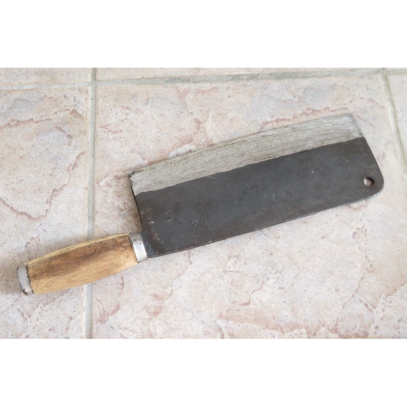 Crude - Chinese Cleaver Meat Chopping Chef Knife, 9 Inch,