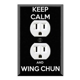Graphics Wallplates - Keep Calm and Chi Sau Martial Art - Duplex Outlet Wall Plate Cover