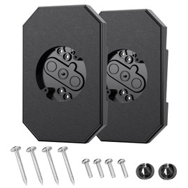 Siding Mounting Kit, Siding Mounting Block, Outdoor Siding Light Mounting Block with Built-in Electrical Box, Siding Mounting Plate for 1/2 inch Lap Double, 4 inch Siding, Black, 2 Pack
