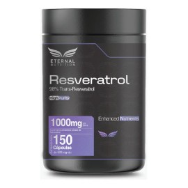 Eternal Nutrition Resveratrol Polifenoles Antioxidante 150 Caps Porciones 1000 Sirtuinas Bienestar Cardiovascular Ultra Pure