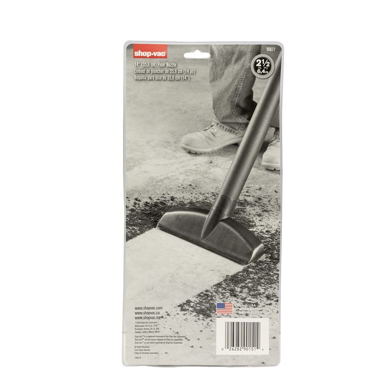 Shop-Vac 9067700 14-Inch Wet/Dry Floor Nozzle, 2.5 Inch Diameter, Designed