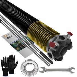 2" Garage Door Torsion Spring Set with Non-Slip Winding Bars, 1" Steel Bearing, Gloves & Wrench Precision E-Coating for Replacement Heavy Duty 5-Year Warranty Min 30,000 Cycles 250x2x32 - Black Cone