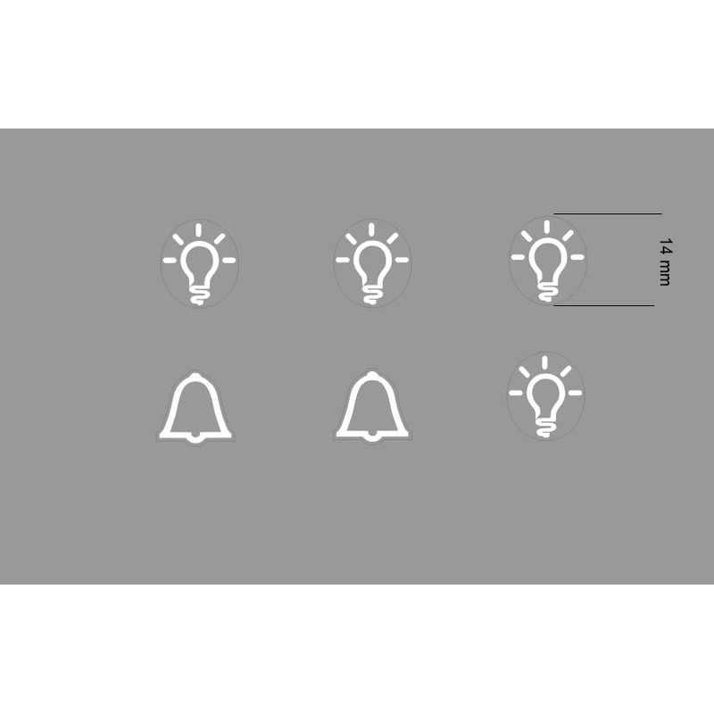 Switch Sticker Set with 4 Lights and 2 Bells Stickers