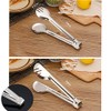 TF 9.5'' Stainless Steel Food Tongs, Silver, 6.5 x 24