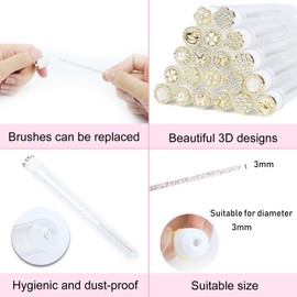 30pcs Mascara Wands Tube Reusable Lash Brush Golden Metal Tube Eyelash Brush Tubes Spoolies Lash Extension Brushes Applicators Makeup Tools (Golden Metal-MIX)