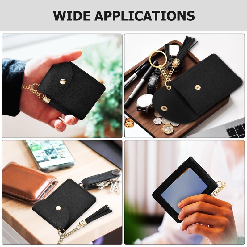 Yardenfun Cute Card Holder Keyring Pu Leather Credit Card Pouch