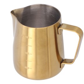 Milk Frothing Pitcher Stainless Steel Coffee Jug Cup Foam Making for Latte Art Matt Gold350ml