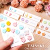 TAINSKY - arete de arcilla floral, 16 formas para joyas