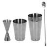Boston Cocktail Shaker Set Multifunctional 304 Stainless Steel Vintage Print