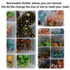PUGED DND Dice Storage Box with Removable Dividers Polyhedral Dice