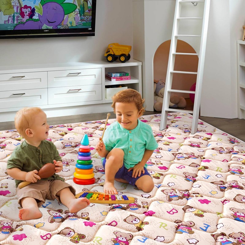 Vibe bear Baby Play Mat 71" X 59", Premium Thicker