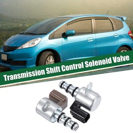 X AUTOHAUX Transmission Shift Control Solenoid, Solenoid Valve B&C, for Honda Accord 1998-2007, Plastic Metal, 28400-P6H-013, 28500-P6H-013, Black Brown, 2 Pcs