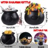JOISHOP 6pcs(8.5", 5.5", 4pcs 2.8") Halloween Large Cauldron, Halloween Black