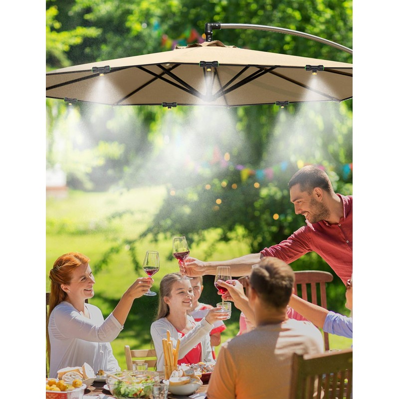 Misters for Outside Patio 89FT(27.3M)+34 Brass Mist Nozzles+a Brass Adapter(3/4")