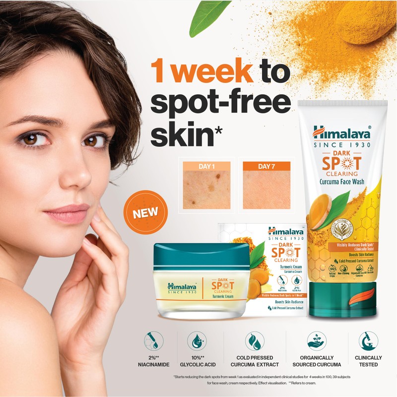 Himalaya Dark Spot Clearing Turmeric Cream |Visibly Reduces Dark Spots