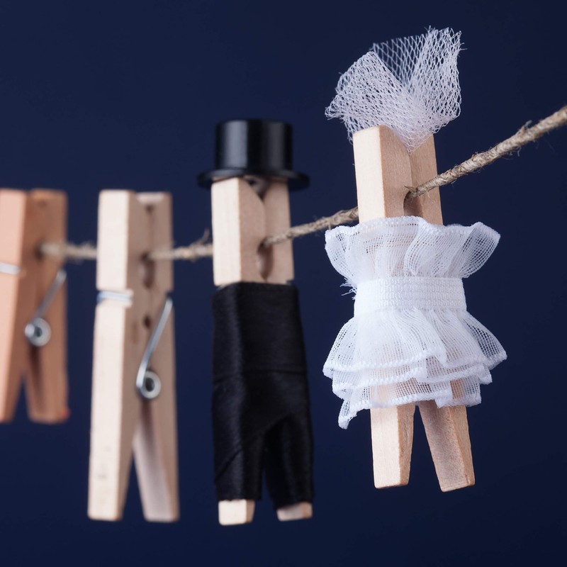 Relaxdays Wooden Clothes Pegs, Set of 100, Large Wooden Clothes