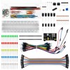 QWORK® 420 Pieces 37 Values Electronic Component Kit with Breadboard,